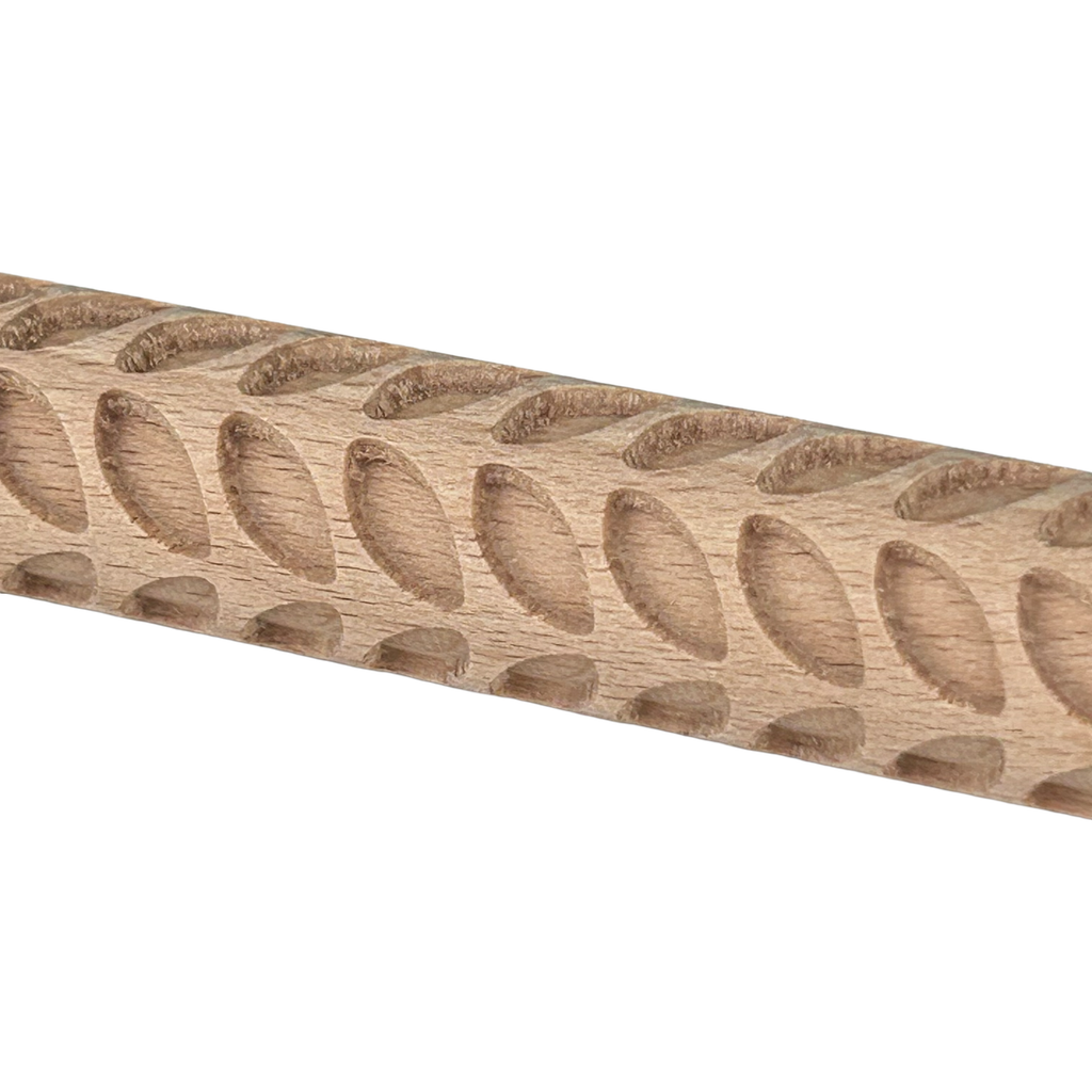Roller de Madera con Textura Hojas 15cm